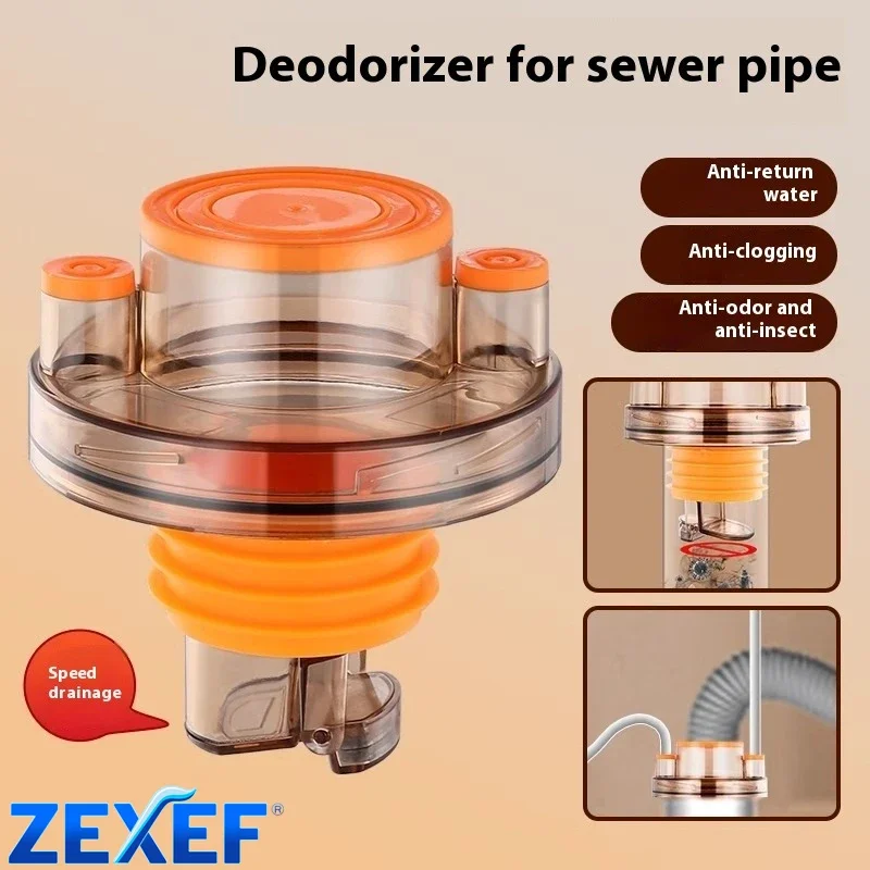 

ZEXEF 1PC Anti Odor Drain Shower Multifunctional Cespol for Kitchen Sink Pipe Set Adapter Deodorant Dishwasher Accessories