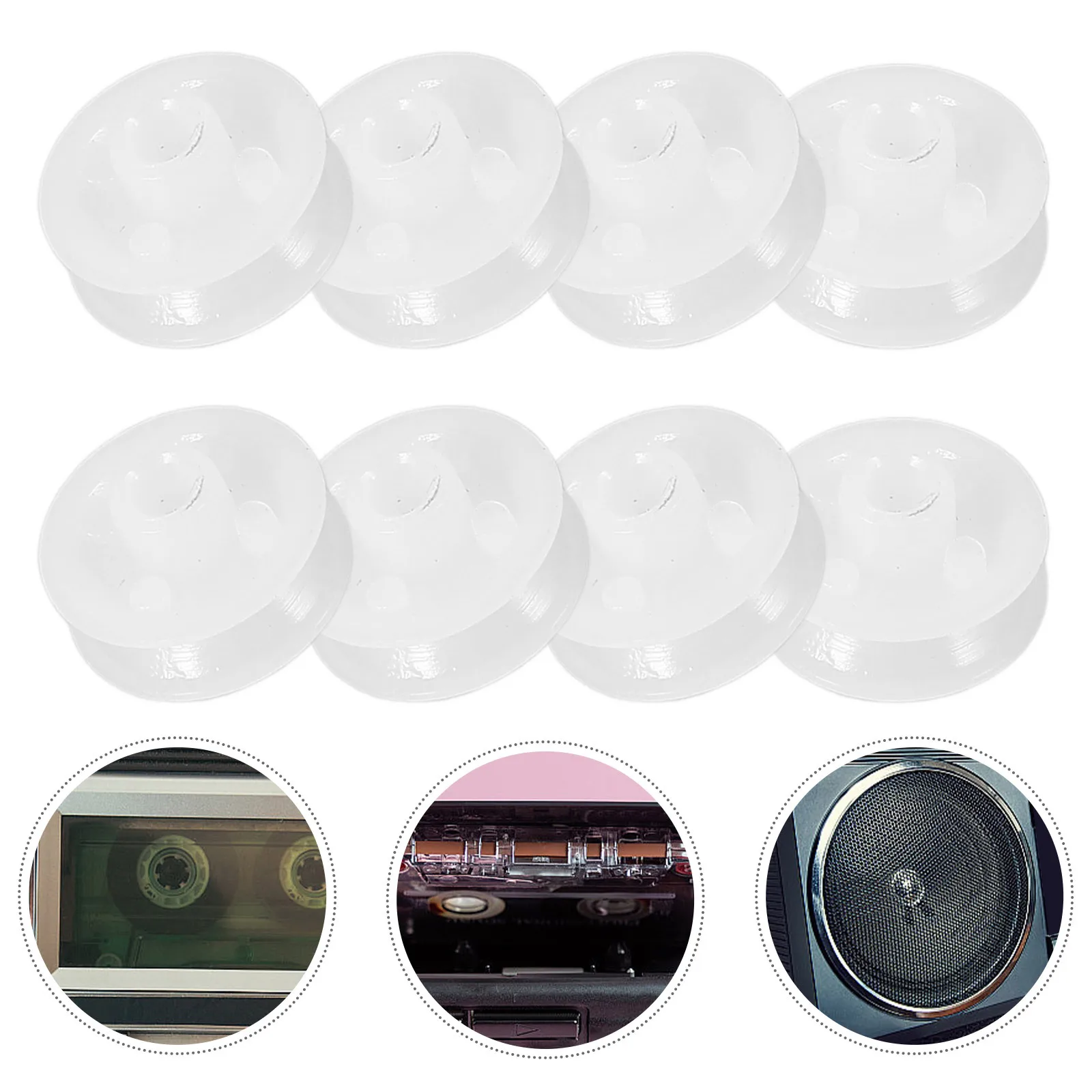 

10Pcs V-Groove Plastic Pulley Wheel for Cassette Deck Tape Transport Audio Equipment Belt Drive Mechanism Long-Lasting Fit with