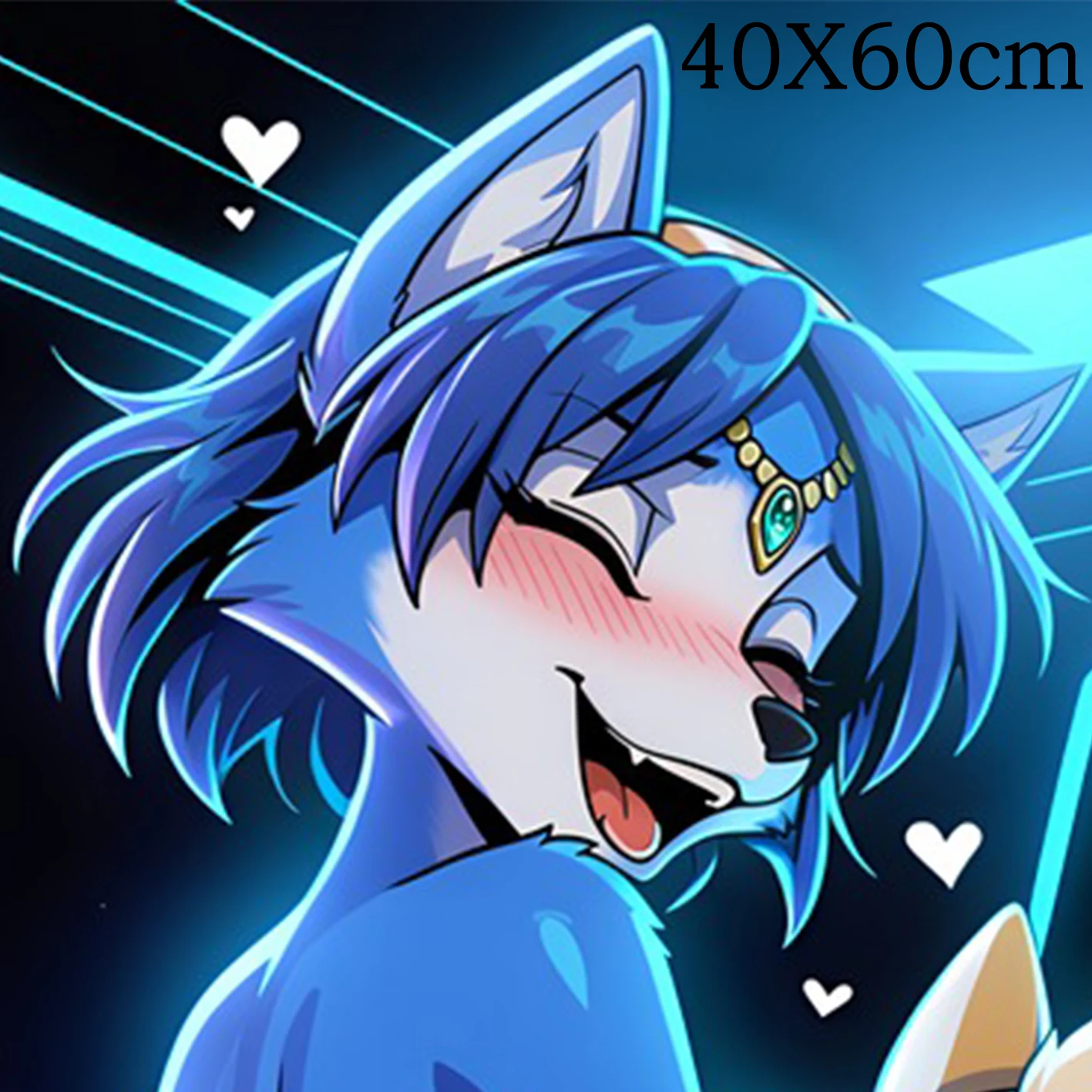Image of Dakimakura Anime Fox McCloud & Krystal Kissenbezug, Sofakissen, doppelseitig bedruckter Kissenbezug, 40 x 60 cm
