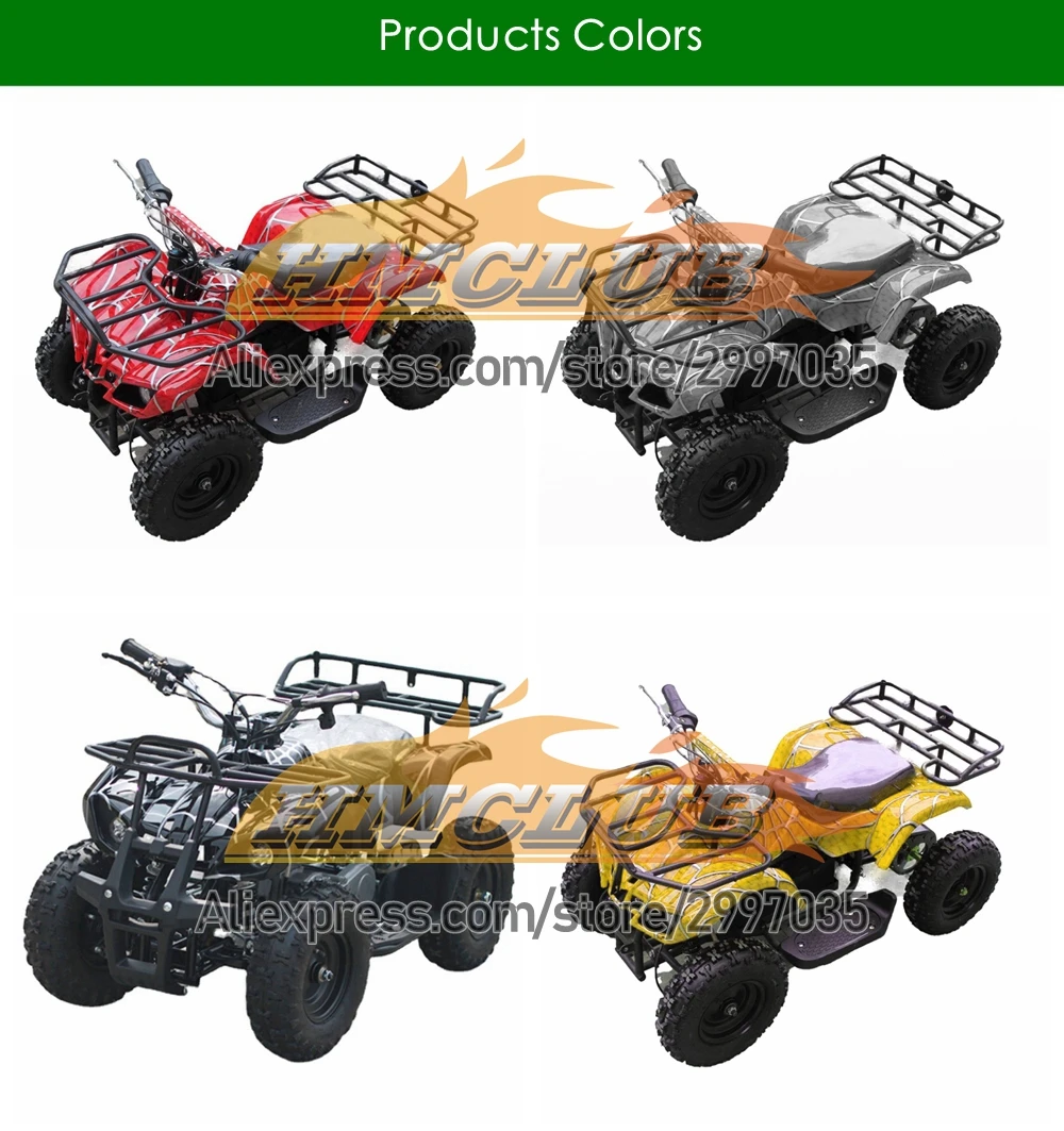 49CC 50CC 2 Stroke ATV OFF-road Motorcycle Green Blue Orange Red Racing MOTO Trail Dirt Bike Gasoline 4Wheel Motorbike For Child