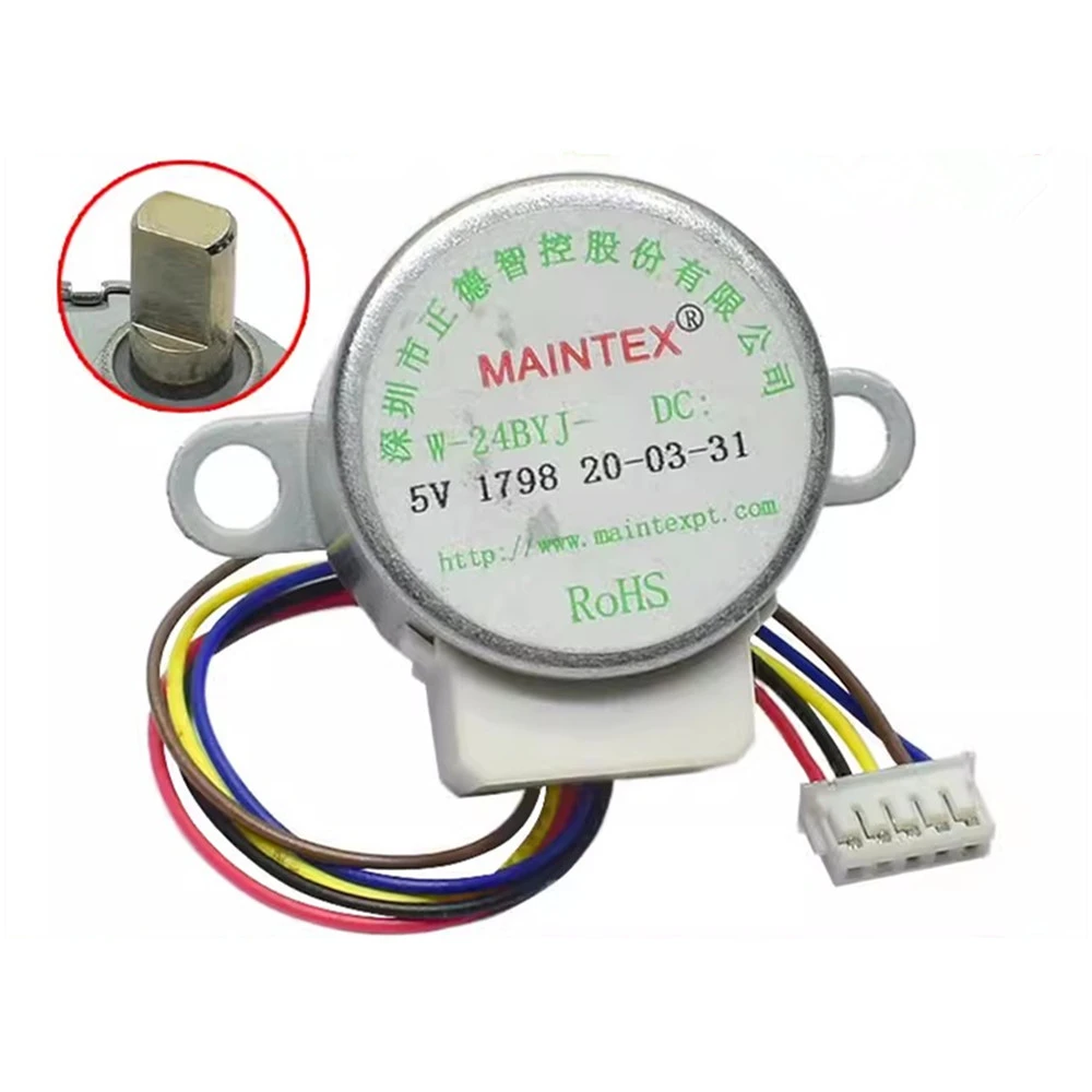 Синхронный шаговый двигатель 24BYJ4 8 стандартный шарнирный 4-фазный 5-проводной Шаговый двигатель постоянного тока 5 В для замедления