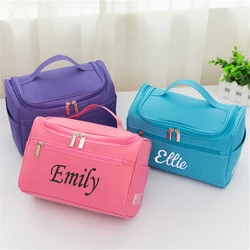 Personalized Travel Waterproof Portable Women Makeup Bag High Capacity Toiletries Organizer Storage Cosmetic Cases Zipper Pouch