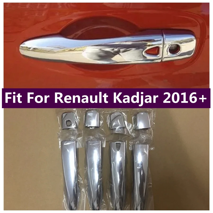 

ABS Chrome Door Pull Doorknob Handle Catch Decoration Cap Cover Trim Fit For Renault Kadjar 2016 - 2022 Car Accessories