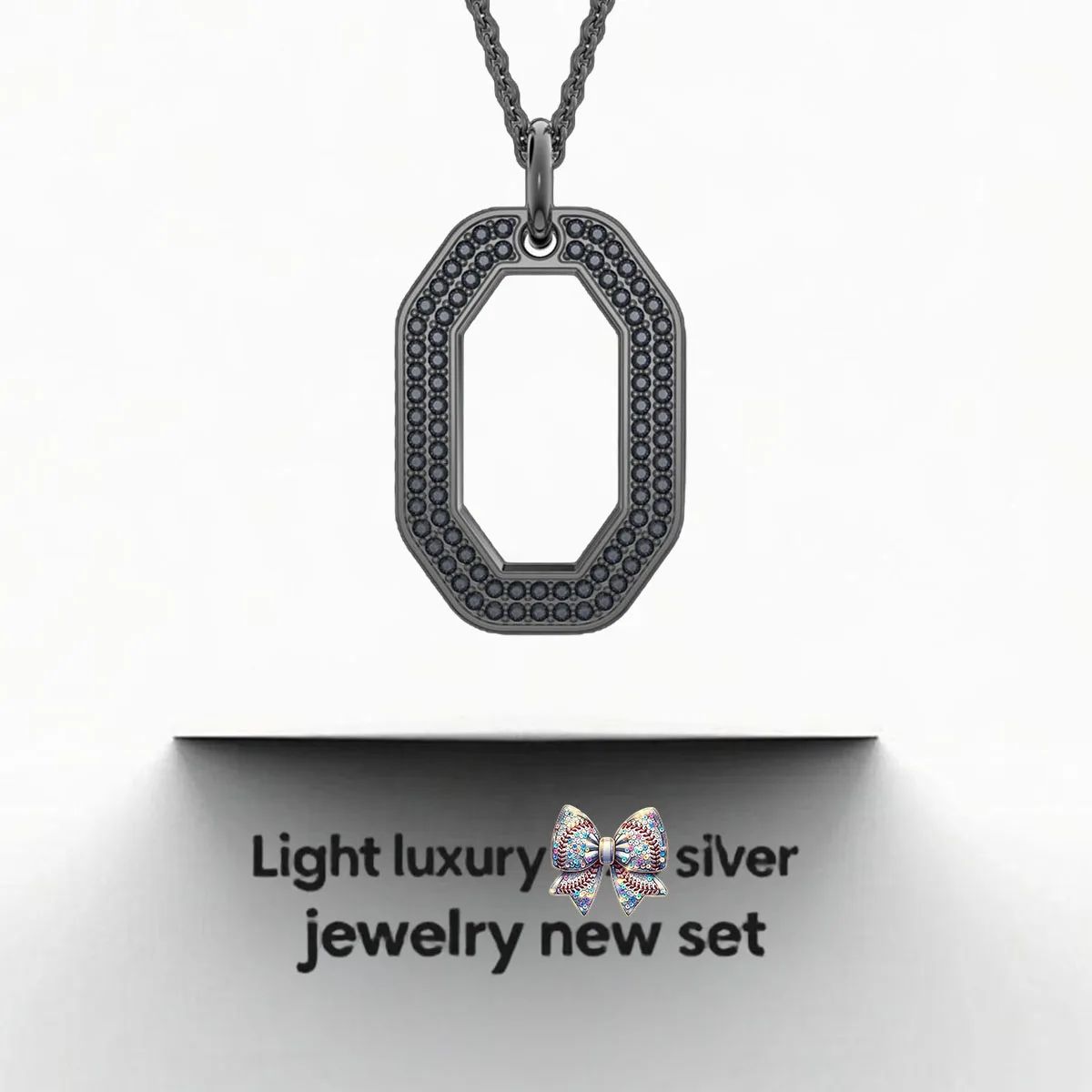 

2025 Hot Selling Silver Jewelry Necklace Pendant Creates A Peaceful and Romantic Atmosphere, with Love Swaying and Lively