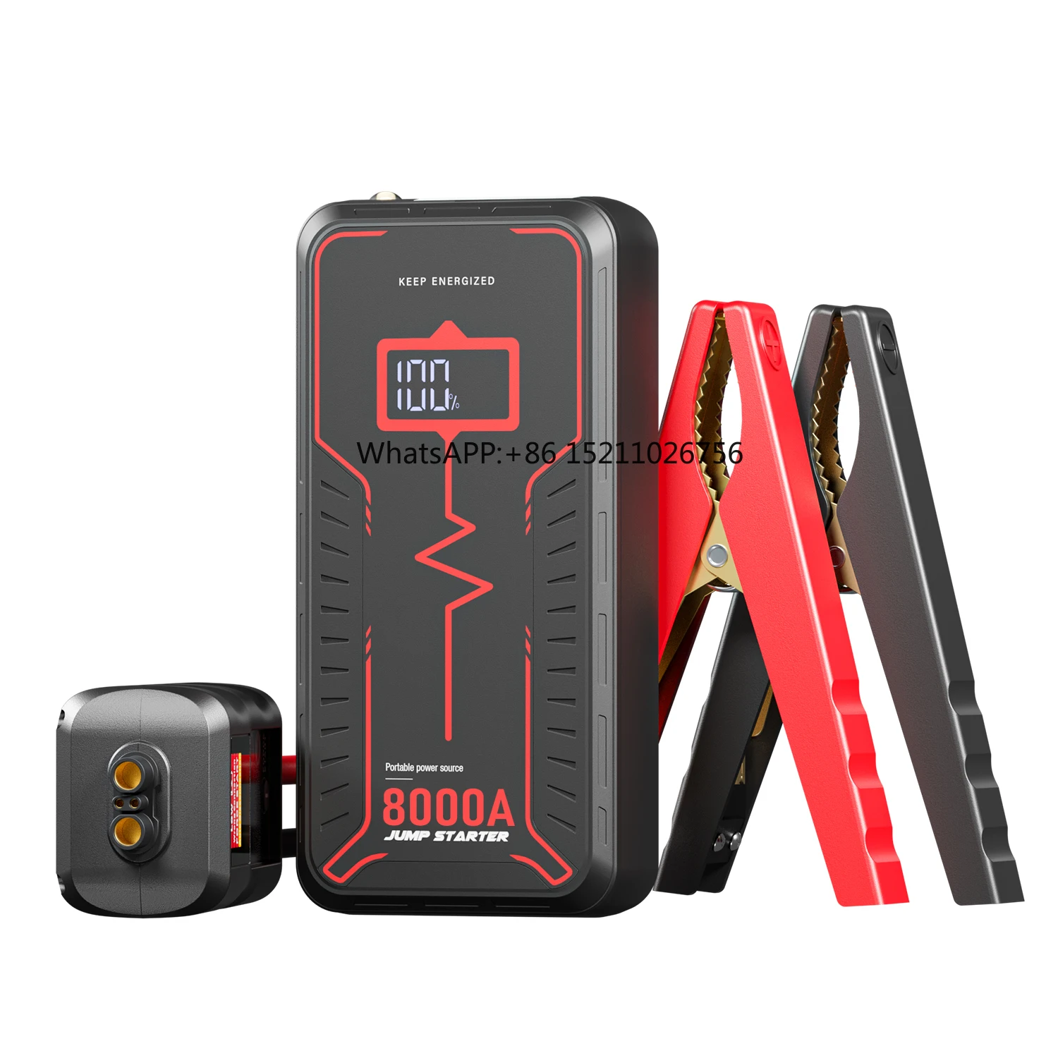 8000a/12300mah Portable Car Jump Starter 8000 Amp Car Battery Boost 8000 Amp 12-Volt Jump Starter Power Pack