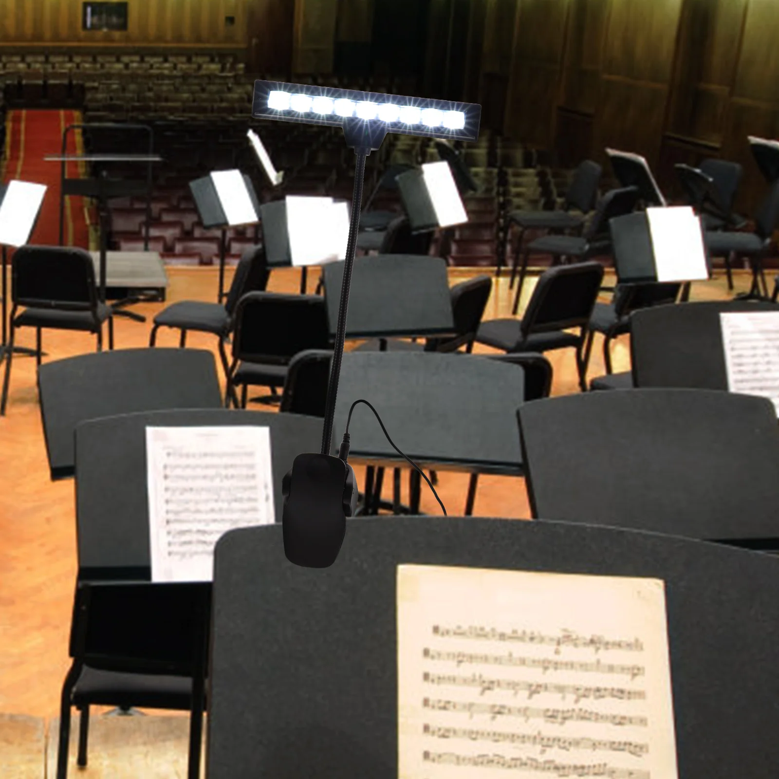 حامل الموسيقى كابل الطاقة الخفيف البيانو USB أضواء مصباح الطاولة لمشبك على مكتب Led قابل للتعديل