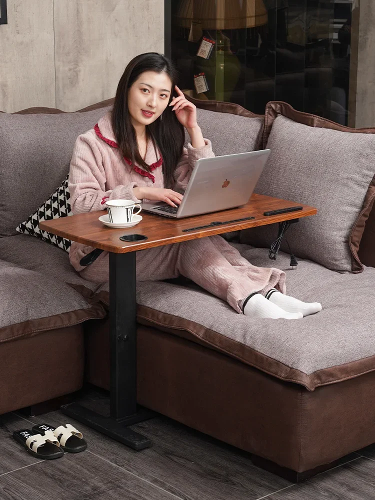 Office Furniture Computer Table Living Room Furniture Caffe Table Mobile Wood Dining Tables Up And Down Adjust Bedside Tables