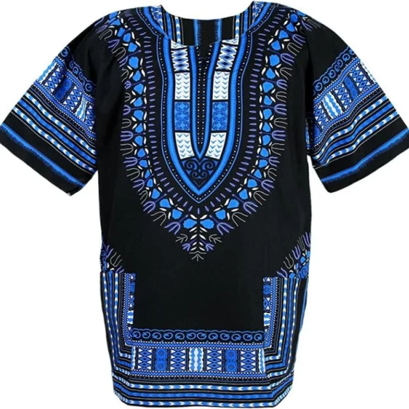 Herren Sommer-T-Shirt mit Afrikanischem Motiv, 3D-Druck, Kurzarm, Bequemes Oversize-Oberteil, Vintage Streetwear – Detail 9