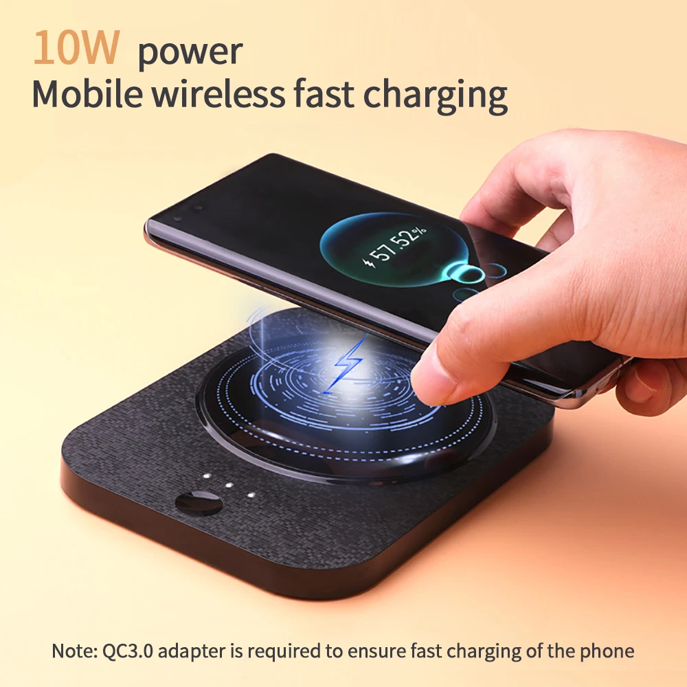 แผ่นทำความร้อนควบคุมอุณหภูมิเครื่องดื่มแบบไร้สายที่อุ่นกาแฟ USB แบบพกพาขนาดเล็กแท่นชาร์จไร้สายโทรศัพท์มือถือ