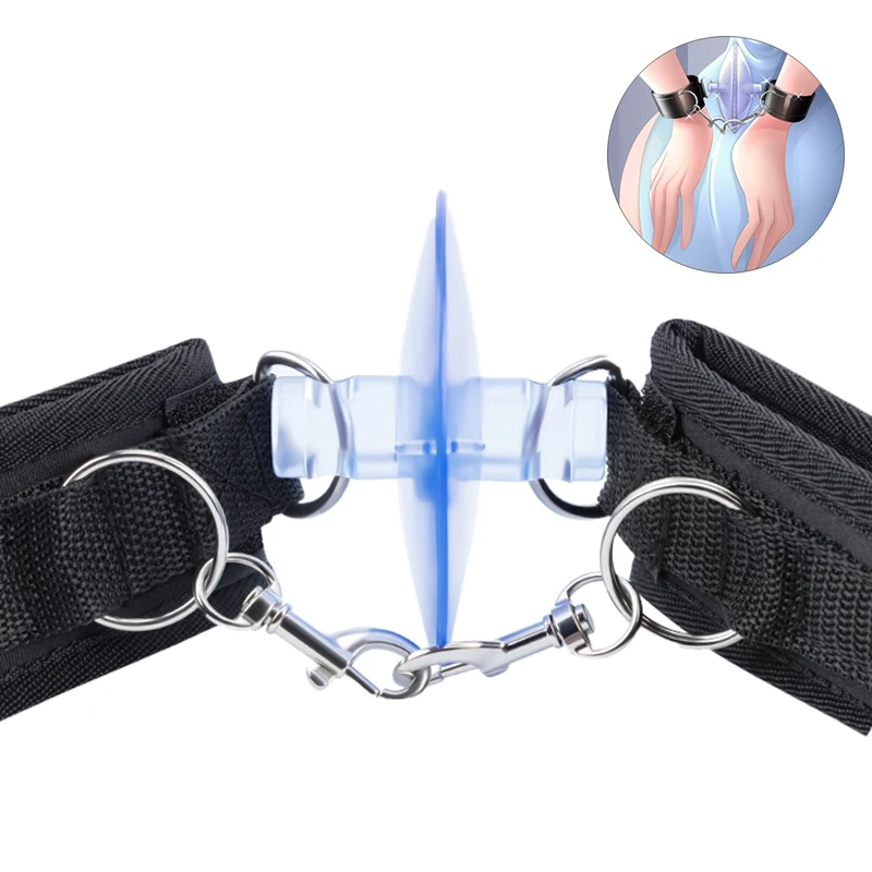 Handcuff with Saction Cup Door Sex BDSM Bondage Gear Hanging Cuffs SM Slave Sex Toy Strong Adhesive Easy Install Adult Restraint