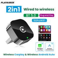 2025 Super Mini Carplay AI Box Wired to Wireless CarPlay/Android Auto 2in1 Box 5GHz WiFi for 98% Original Wired CarPlay/Auto Car