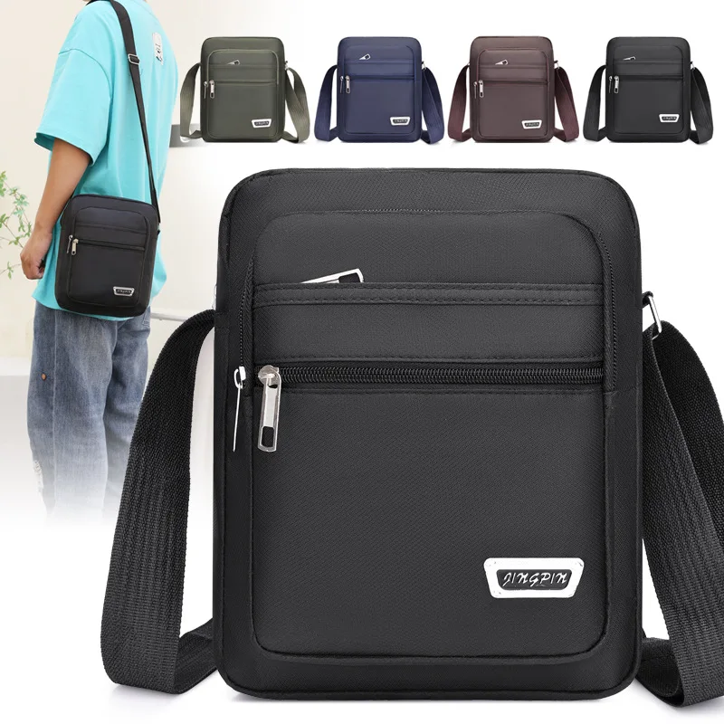 Borse a tracolla da uomo borsa a tracolla Business Leisure borsa portatile di grande capacità borsa Casual da viaggio impermeabile multistrato