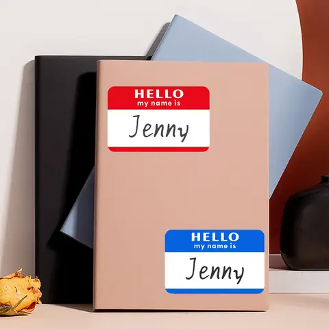 1 rulle/300 st namnetiketter klistermärken hej mitt namn är etiketter för kontorsmöten skola heminredning konst gör-det-själv ornament rumsdekoration 10 best sales Mitt namn är ett klistermärke - №3