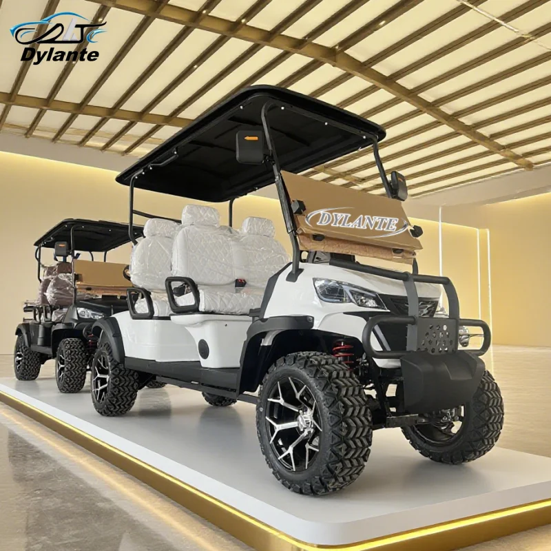 

4+2 Seater High Performance Electric Golf Cart Long Life Battery 60V 72V Electric Car Customized Color Golf Buggy