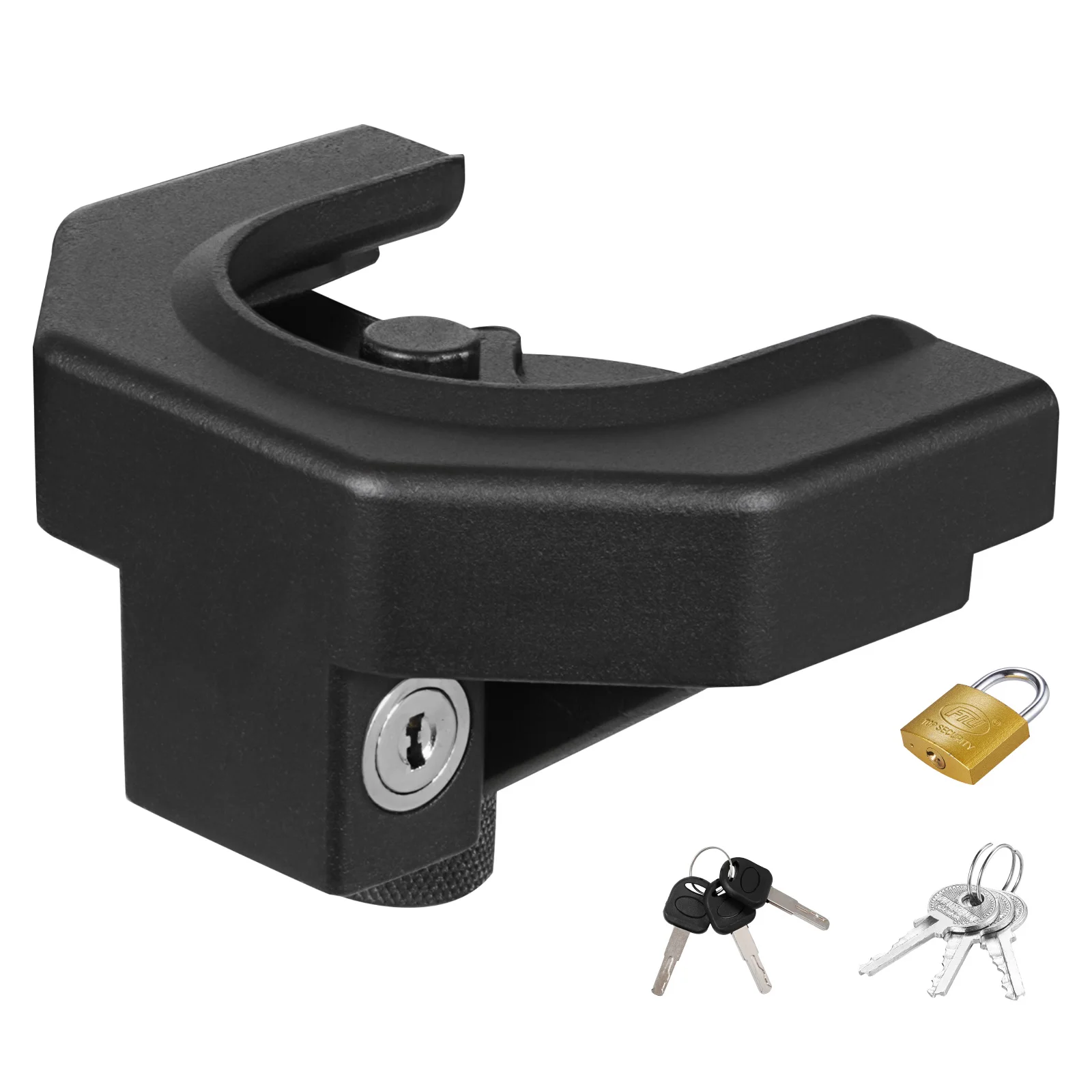 

SucceBuy Trailer Hitch Lock Fits 2-5/16in Couplers Anti-Theft Trailer Ball Lock with Padlock Prying-Resistant for RVs Boats