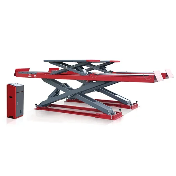 Garage 4000KG 1800mm Scissor Car Lift Workshop In-ground Scissor Lift Platform Alignment Service Scissor Car Lift