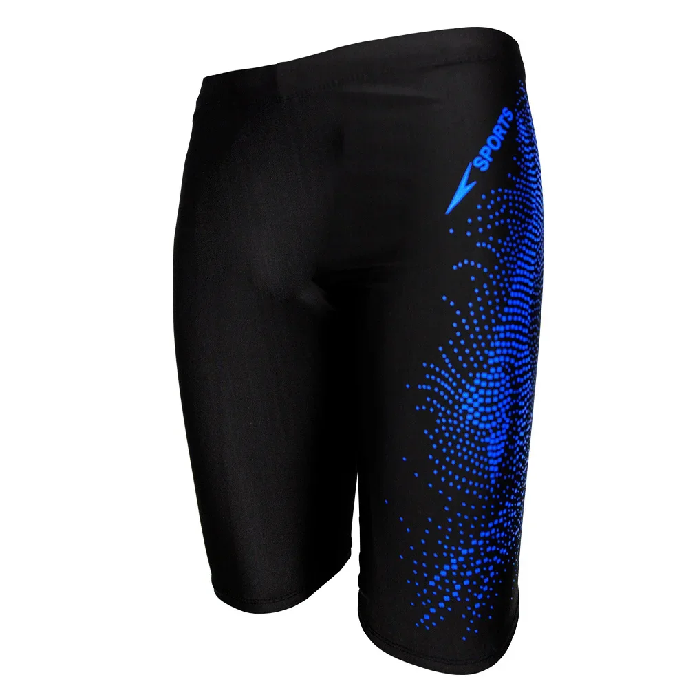 ملابس سباحة للتدريب الاحترافي للرجال بحافة قاطعة بخمس نقاط ومضادة للسحب وخصر واسع ينحيفك وينعيم صورتك المثيرة