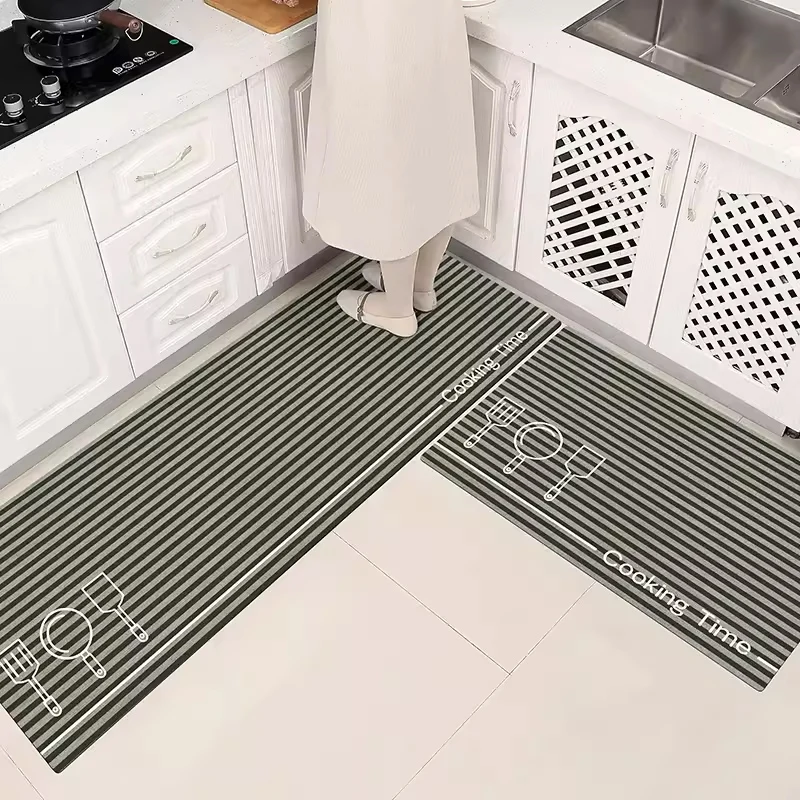 

kitchen Floor Mat Waterproof Oil-proof Carpet Leather Pvc Mats Home Decoration Long Rug alfombra cocina 주방바닥매트 שטיח למטבח