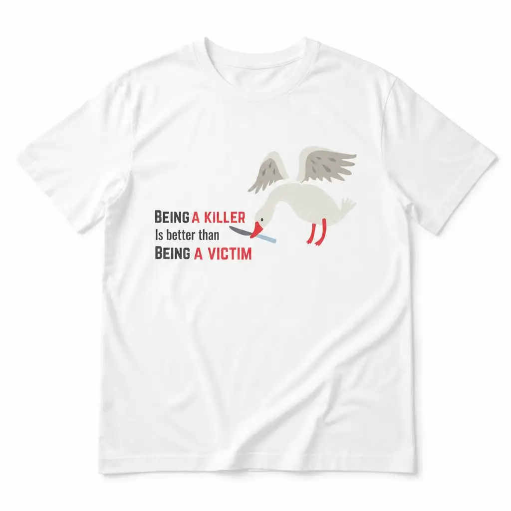 Knife Goose Untitled Game T Shirt 100% Cotton Clothing Short Sleeve Round Collar Tees Graphic T-Shirt