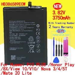 New HB386589ECW 3750mAh Battery For Huawei P10 PLUS /Honor Play/8X/View 10/V10/ Nova 3/4/5T/Mate 20 Lite Phone In Stock