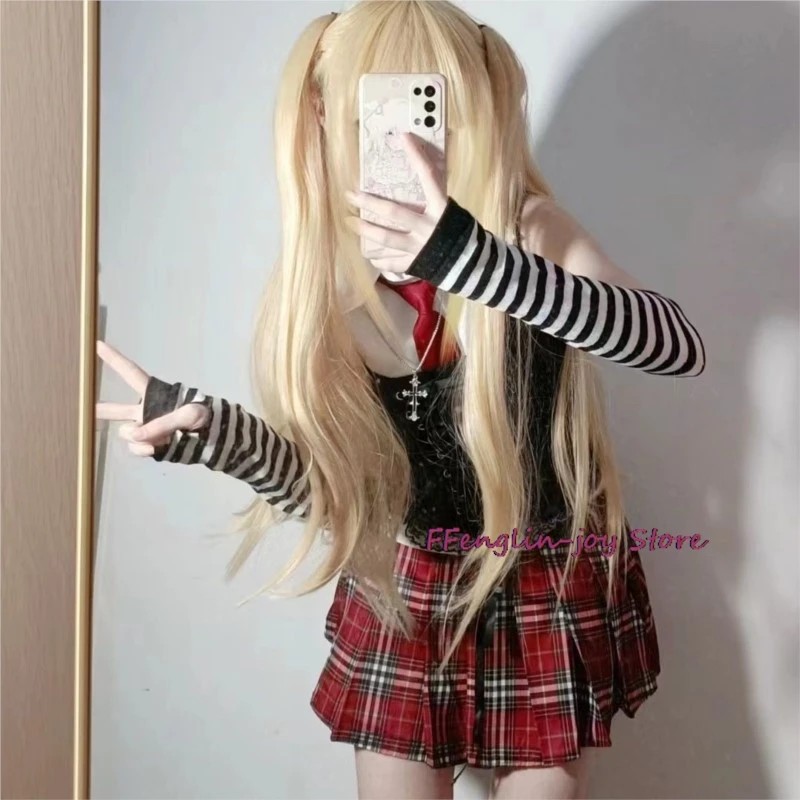 Misa Amane Cosplay Note Death Cosplay Costume Debut Daily Sexy Dress Subculture Necklace y2k GothLoli Uniform Outfit Wig