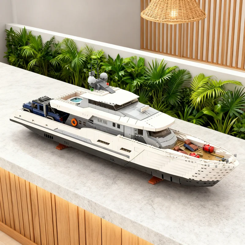 

Конструктор MOC Explorer S Yacht (4367 деталей), белая модель яхты, креативный подарок для самостоятельной сборки, декор для демонстрации, премиум-класс, для взрослых и детей, настольный набор