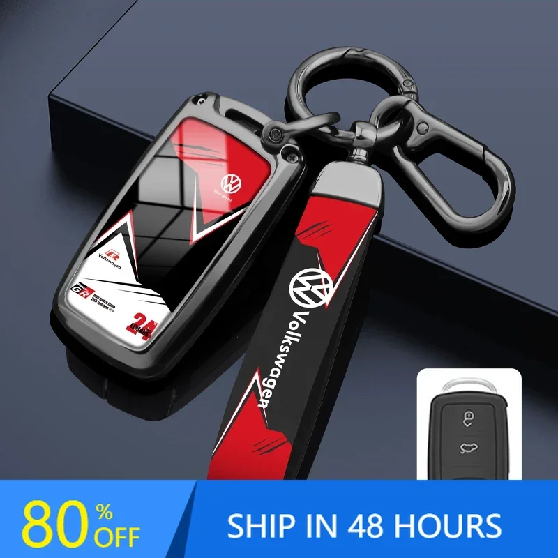 

2026 Hot For VW VOLKSWAGEN Zinc Alloy Car Remote Key Case Cover Shell For Volkswagen VW Polo Golf Passat Tiguan Beetle Caddy T5
