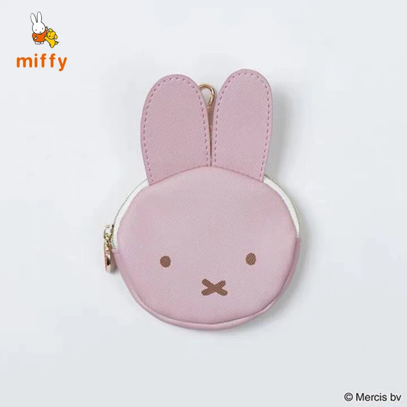 

Кошелек Miffy с героями мультфильмов Kawaii, простой кошелек из искусственной кожи, креативный клубничный кошелек на молнии, губная помада, сумка для хранения наушников, идеальные подарки для девочек