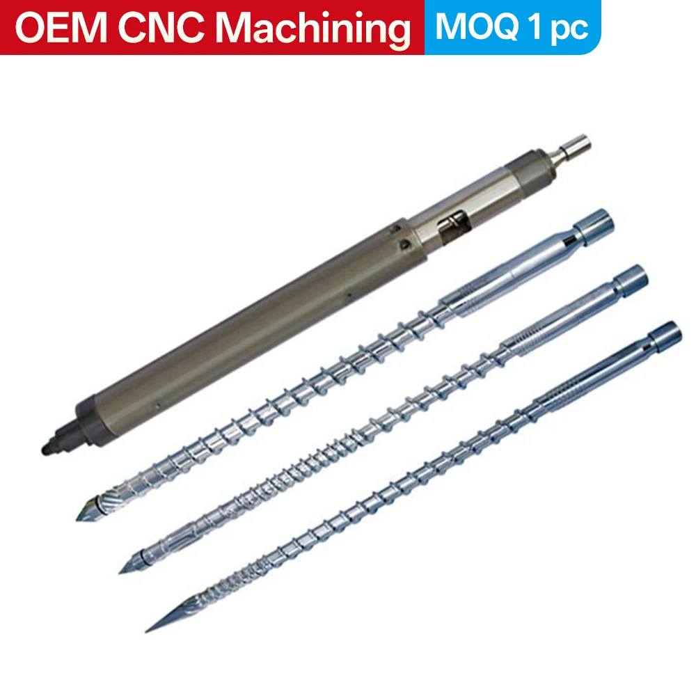 High-quality nitrided sleeve screw barrels SACM645 38CrMoAIA for custom metal extruders plastic and rubber machinery components