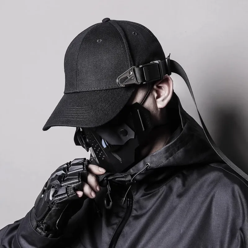 Black Baseball Cap Streetwear Men Women Unisex Snapback Cap 2023 Tactical Hip Hop Hat Bone Adjustable