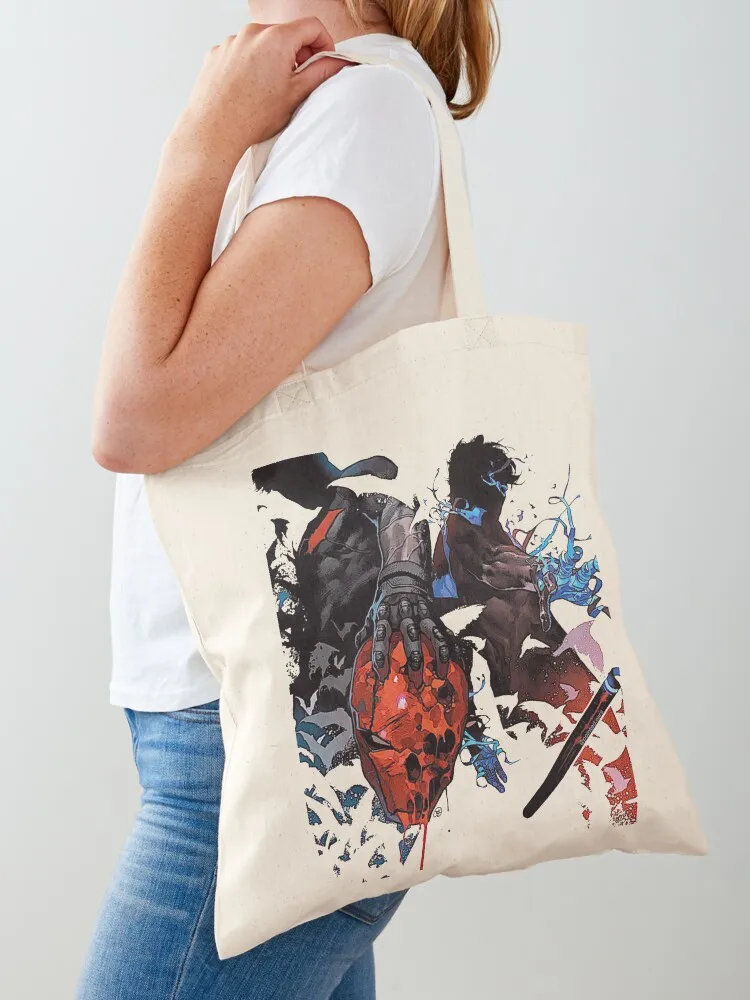 

Red Hood and Nightwing Tote Bag shopper bags Portable shopping bag handbag tote bag screen
