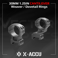 Vector Optics X-ACCU 30mm 1.25in Weaver&Picatinny/Dovetail Rings Cantilever Mounting Solutions Made from Rugged Aluminum Alloy