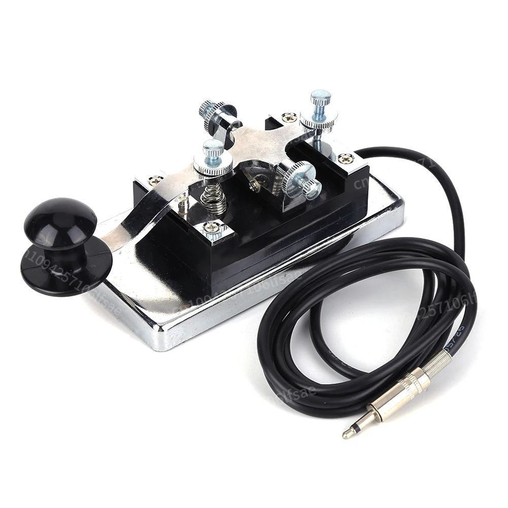 

Stainless Steel Morse Code CW Trainer Learner CW Telegraph Key DIY Telegraphing Key Shortwave Radio Communication Teaching Aids