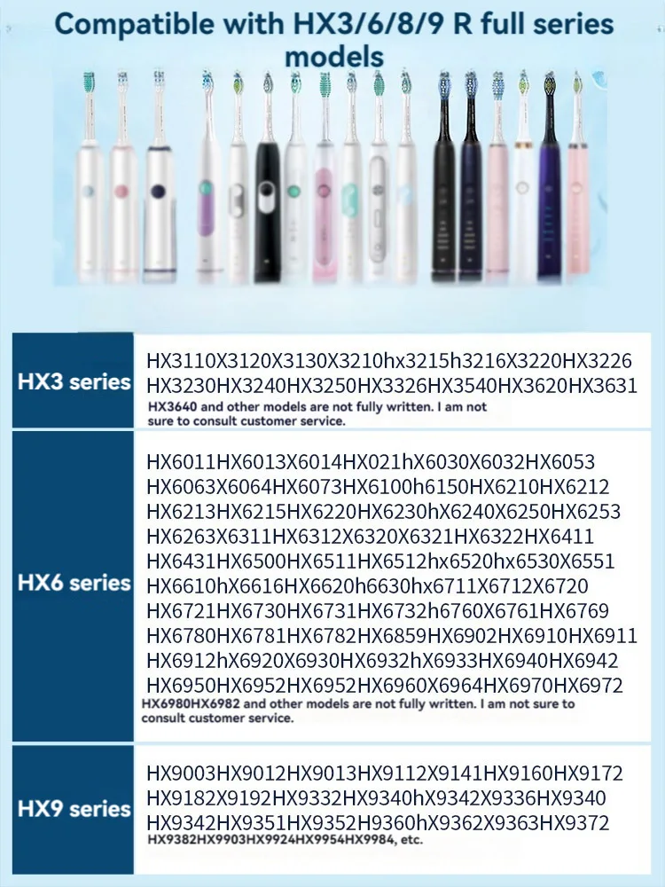 Cabeça da escova de dentes hx9034p, para o phil, hx3, hx6, hx9, série hx3210, 3211, 6150, 6500, 6510, 6530, 9342, 6730, 9312, 9372, ips do cuidado