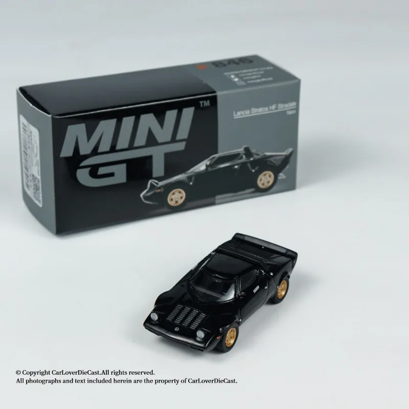 Diecast MINIGT 1:64 Scale Lancia Stratos HF Stradale Nero Alloy Car Model