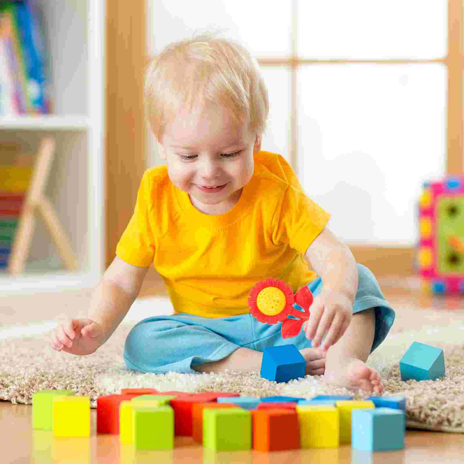 Crianças brinquedos girassol mão sino chocalho shaker jingle sinos para instrumento do bebê infantil