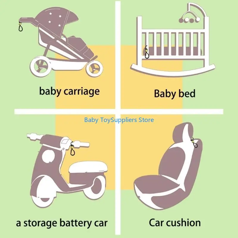 R1WF خطاف لعربة الأطفال ملحقات عربة أطفال مريحة خطاف حقيبة الأم لتعليق أكياس حفاظات محفظة منظمي عربة الأطفال