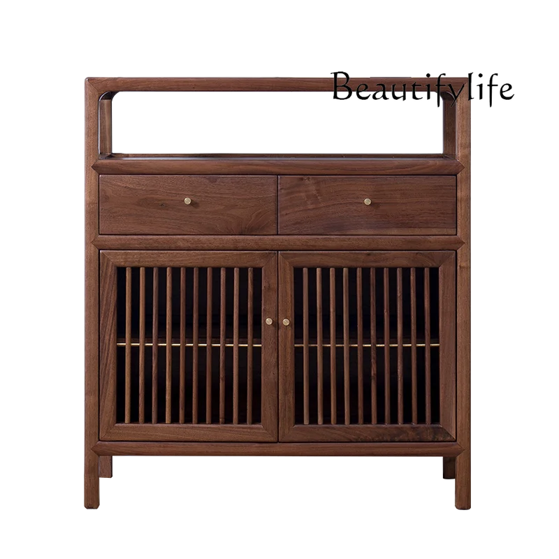 

New Chinese Style Solid Wood Sideboard Nordic Chinese Style Entrance Cabinet Modern Minimalist Tea Cabinet