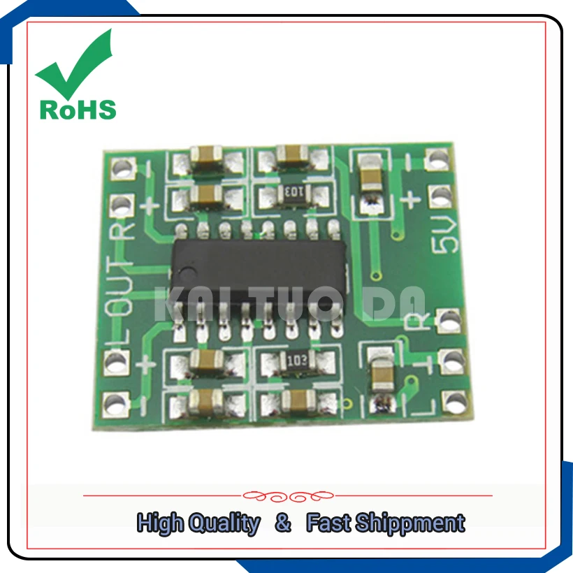 لوحة مضخم رقمي صغير للغاية 2*3 واط فئة D PAM8403 وحدة مكبرات الصوت كفاءة عالية 2.5 فولت ~ 5 فولت USB مصدر طاقة 2*3 واط