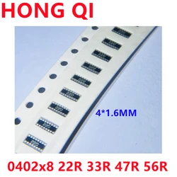 100pcs 0402*8 0602*8 16P8R 2*8P SMD Network Resistor Array 0R 10R 22R 33R 47R 56R 100R 1K 10K 47K 100K 4*1.6mm