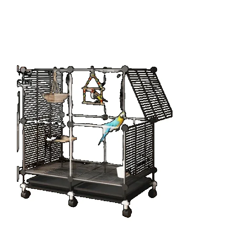 Feeder Aviary Rabbit Bird Cage House Carrier Habitat Canary Metal Bird Cage Luxury Villa Rgabbia Pappagallo Pet Products