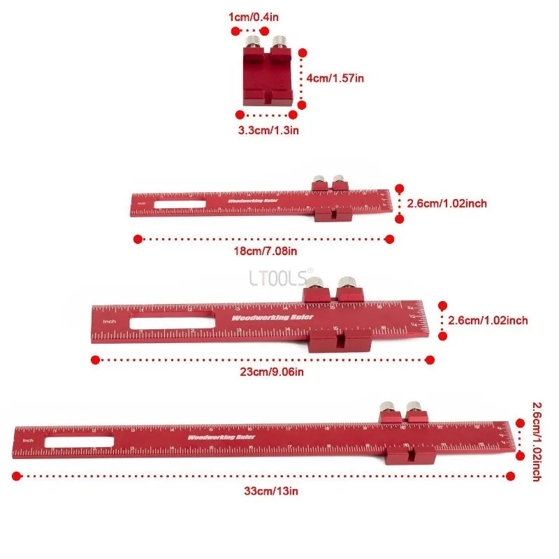 

Aluminum Alloy Marking Ruler Accurate Height Measurement of Anodized T-rail Ruler Woodworking Marking Convenient Measuring Tool