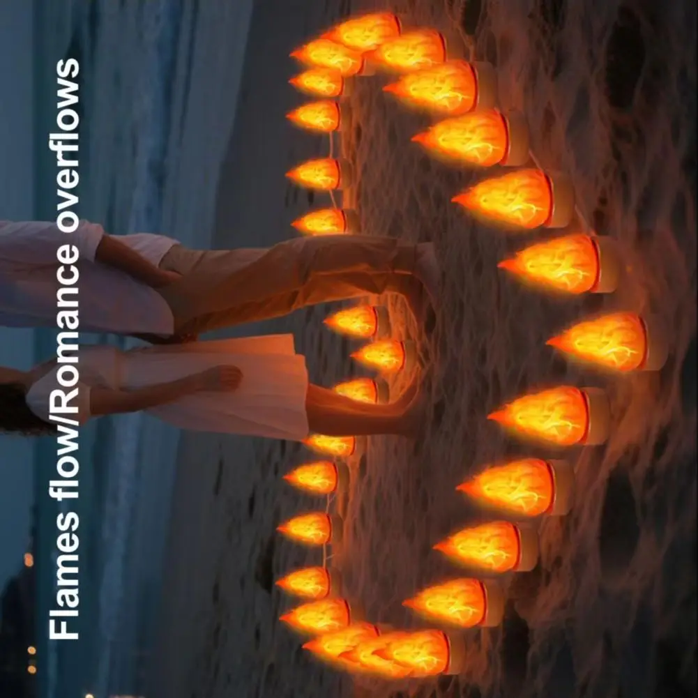 

3D Fake Flame Lamp 3 Modes USB Rechargeable Simulated Campfire Light Outdoor Tent Decorative LED Night Light 2025 Camping Lights