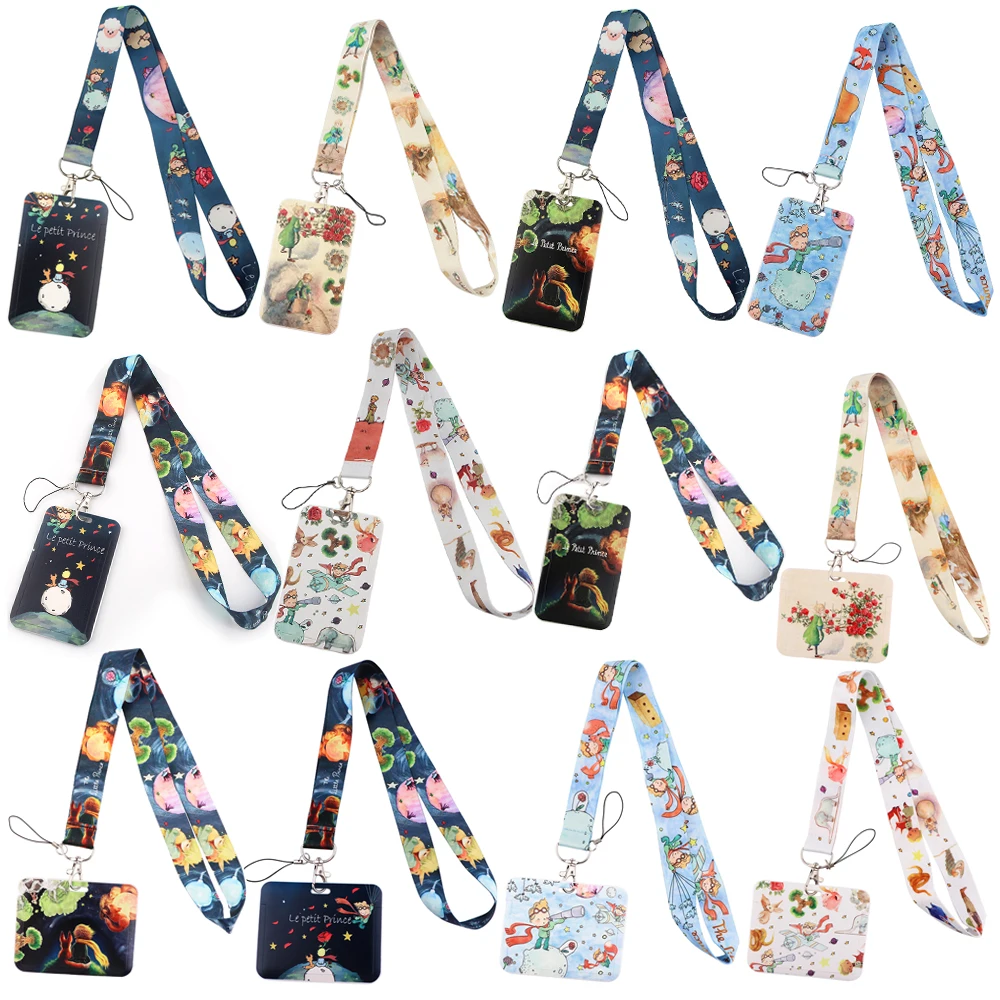 Little Prince Keychain Lanyard Cartoon Boys ID Card Travel Badge Holder Neck Strap Key Cord Lariat Phone Strap Jewelry YQ1055