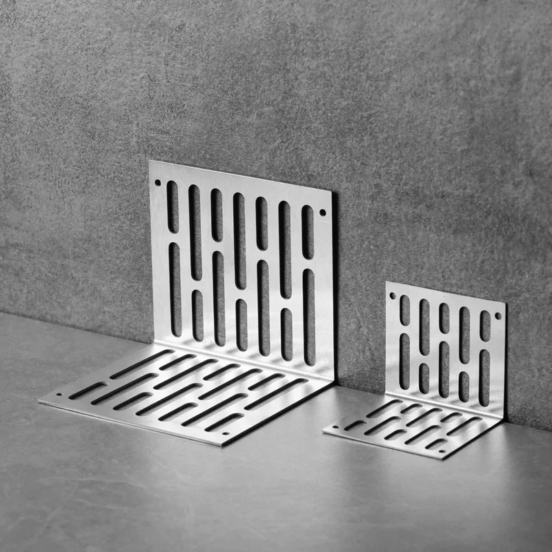 Balcony Toilet Corner Sewer Pipe Filter Screen Drainage Net Stainless Steel L-shaped Side Drain Grid Floor Drain for Rooftop