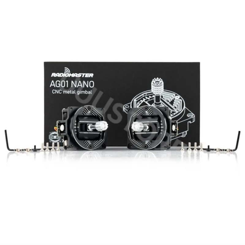 RadioMaster AG01 NANO CNC Hall Gimbals Set of 2 for Pocket Radio Transmitter Black