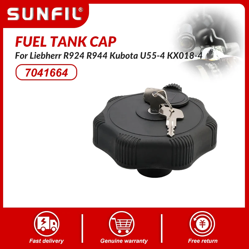 

7041664 7414913 Fuel Tank Cap For Liebherr R924 R944 Kubota U55-4 KX018-4