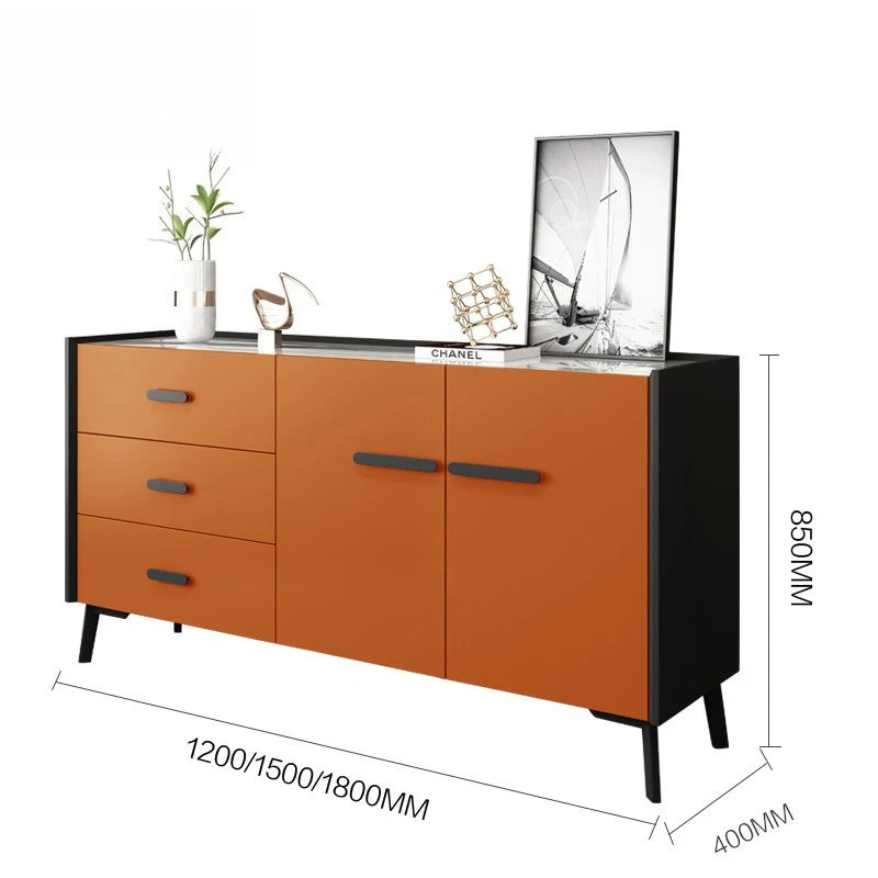 

Italian minimalist rock slab, modern side cabinet, large-capacity space restaurant with drawers