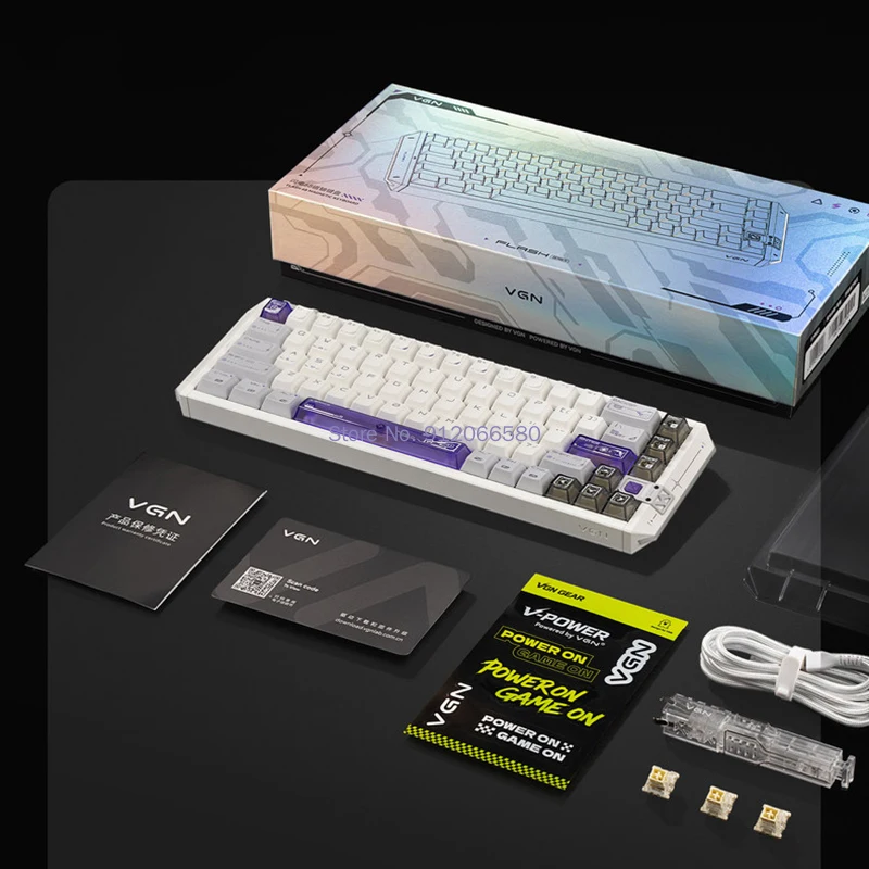 VGN flash 68 Magnetic Switch Mechanical Keyboard High End Full Aluminum Custom Rt Switchable Esports For Gaming Enthusiasts