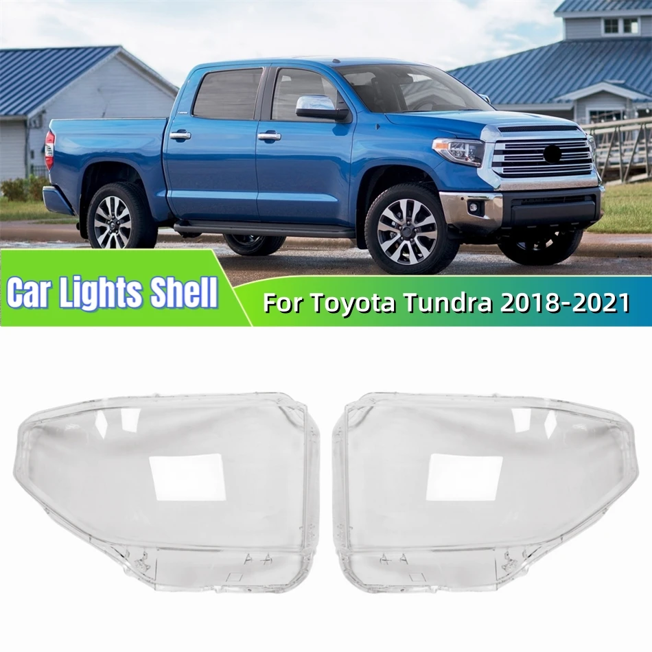 

For Toyota Tundra 2018 2019 2020 2021 Car Products Front Lamp Glass Glass Shell Car Front Headlight Lens Cover Lights Shell